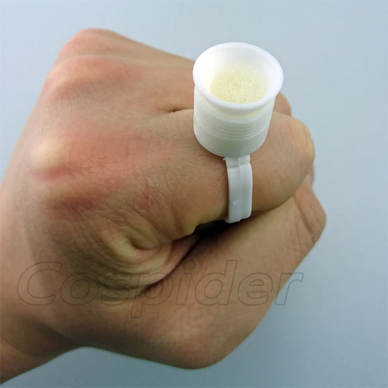 50 шт одноразовый постоянный макияж с микроволокном пигментные кольца с крышки для чашек тату Поставка чернильный держатель индивидуальный пакет