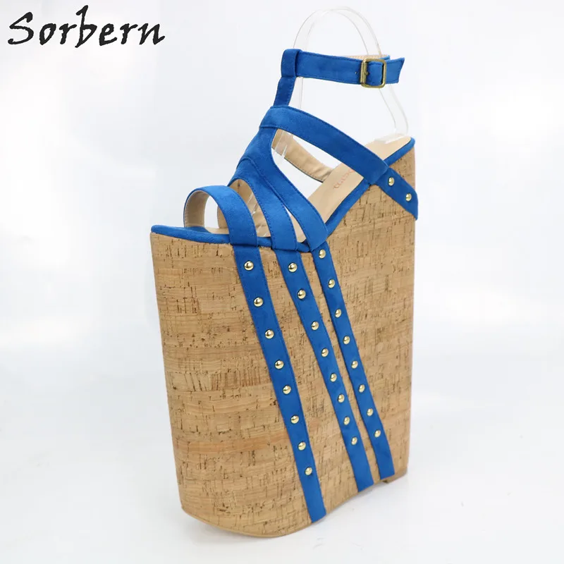 Top Sorbern Wedge Heels Sandals Women Ladies Shoes Summer Style Sandals Ladies Open Heels 35cm Heels Plus Size 4-15 Sandale Femme 1