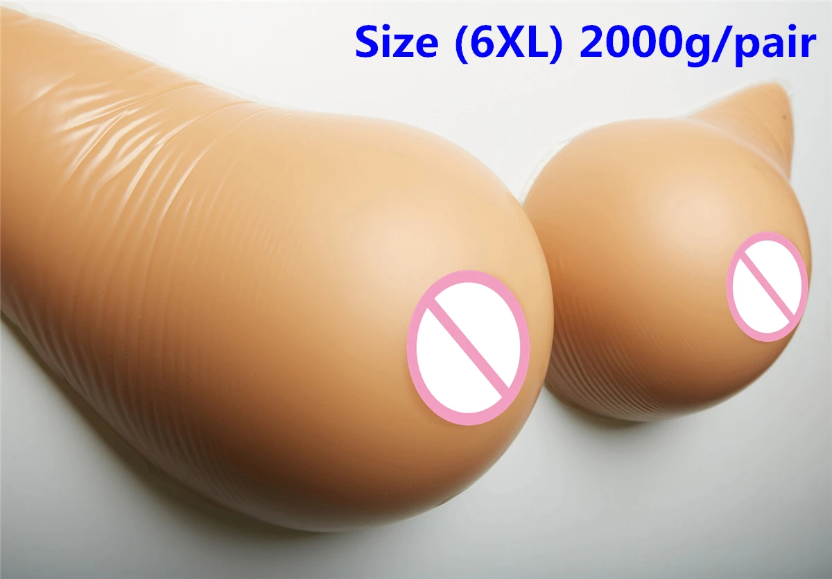 

2000g/pair Silicone Breast Form Full Boobs Brown Breast Prosthesis Crossdresser Drag Queen Shemale Transgender False Breasts