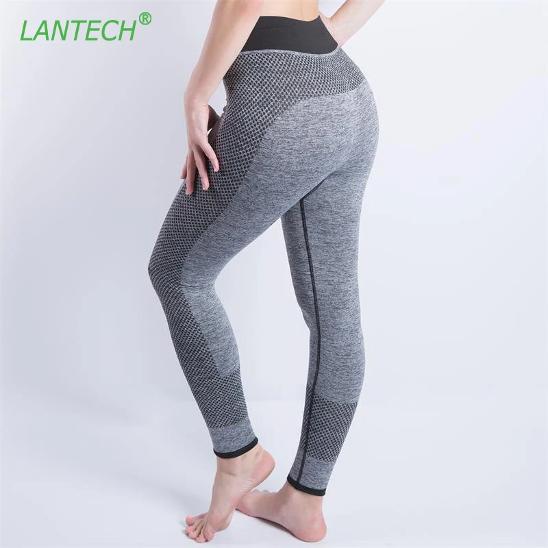 

LANTECH Women Yoga Pants Sports Running Sportswear Elastic Fitness Leggings Exercise Gym Compression Pants Clothes Trousers