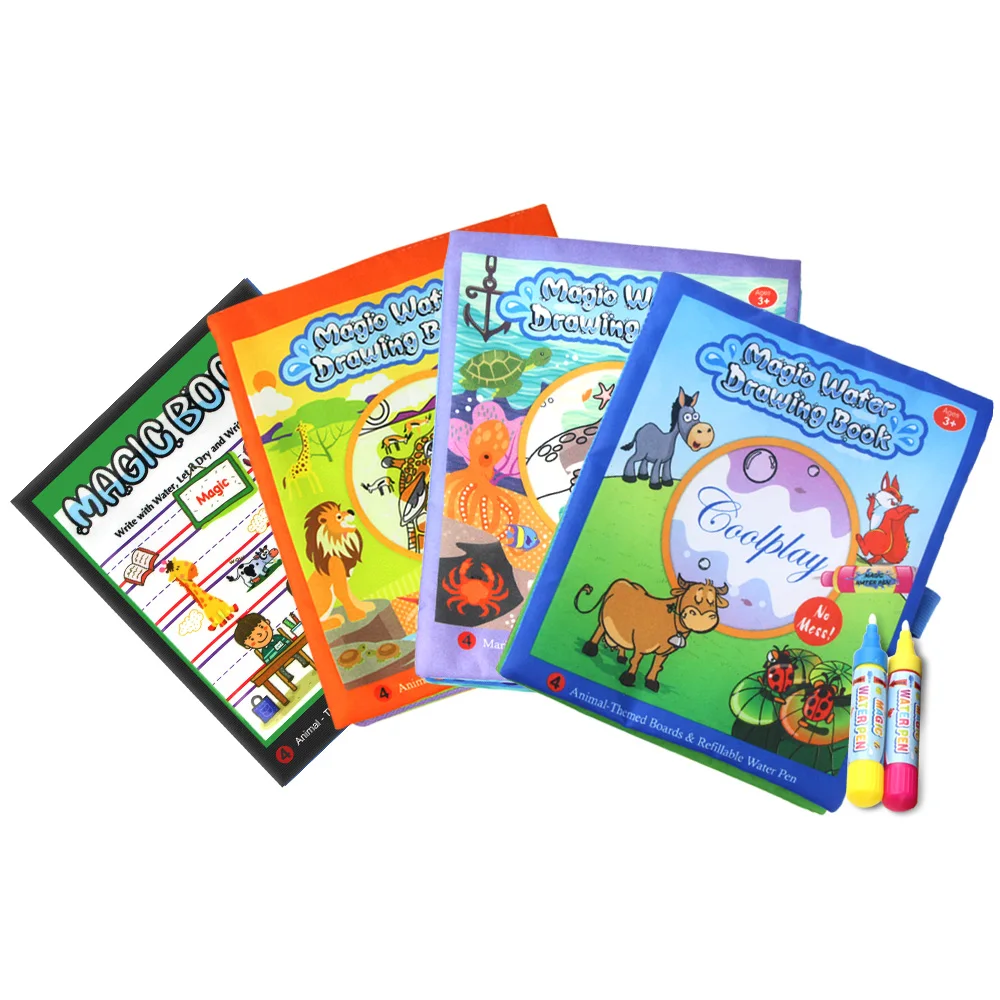Coolplay  Magic Water Drawing Book Coloring Book Painting Board Doodle Book in Drawing Toys Educational Toys for Kids Xmas Gifts 5