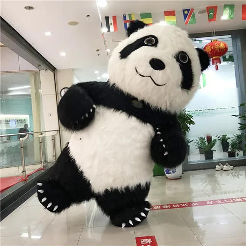 Тип китайские надувные костюмы панды черного цвета для рекламы 2 м/2,6 м/3 м подходит для взрослых от 1,6 м до 1,95 м - Цвет: Черный