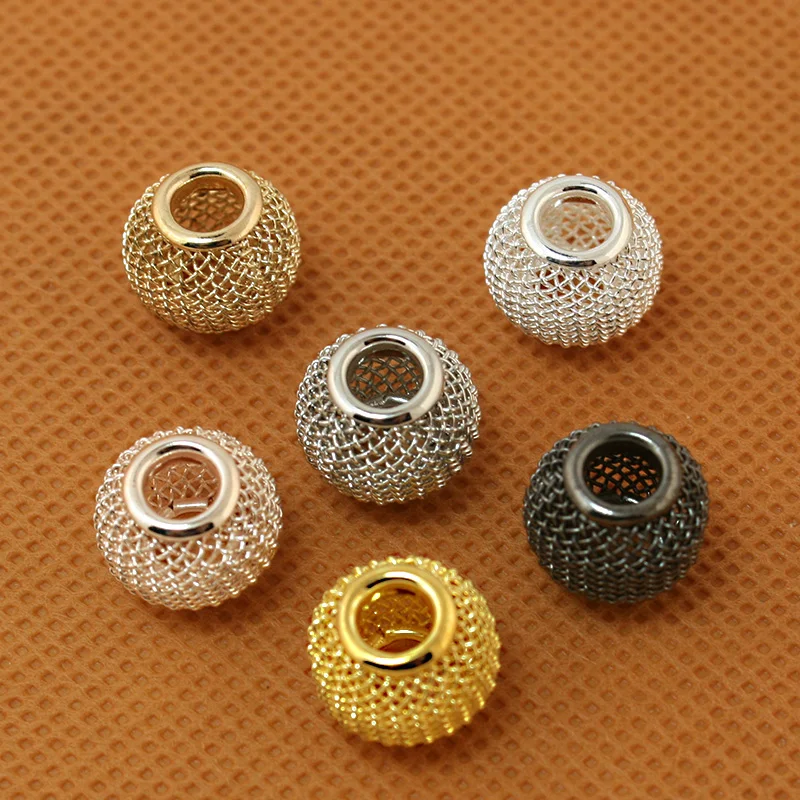 

Good Quality 6pcs/lot 10x12mm Big Hole Metal Loose Beads,Gold/Silver/Rhodium Alloy Charm Beads,For DIY Jewelry Making