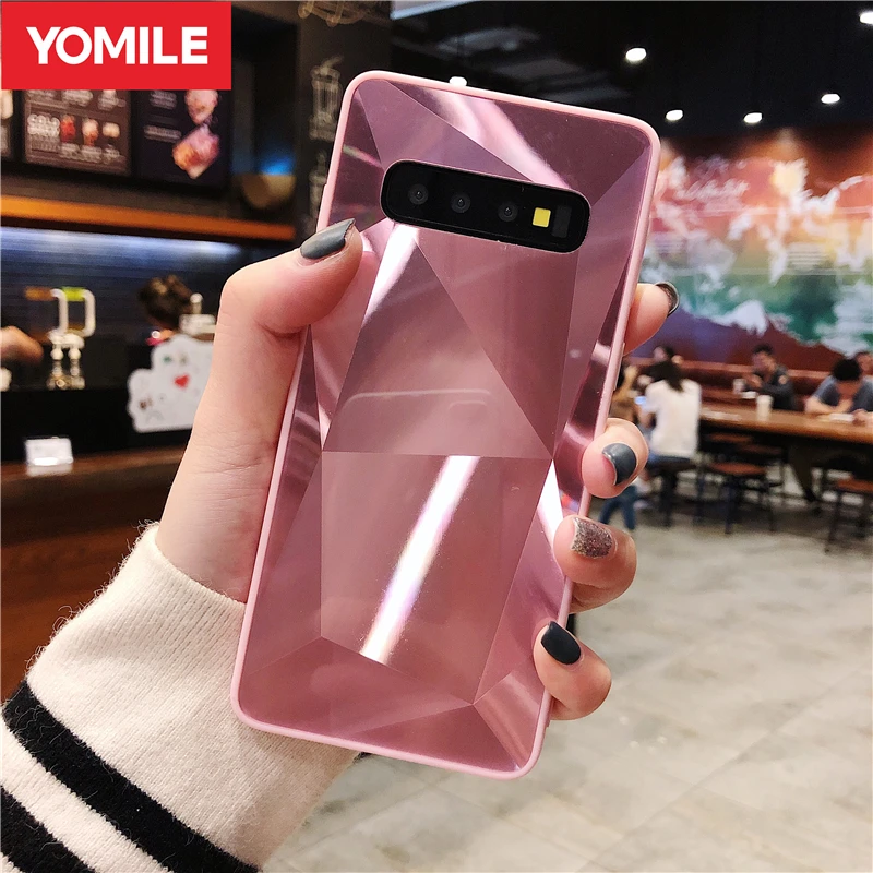 

Bling Glitter Diamond Mirror Cases For SamSung Galaxy S8 S9 S10 Plus S10E A80 A90 A10 A20 A30 A50 A70 M30 Note 8 9 S7 Edge Cover