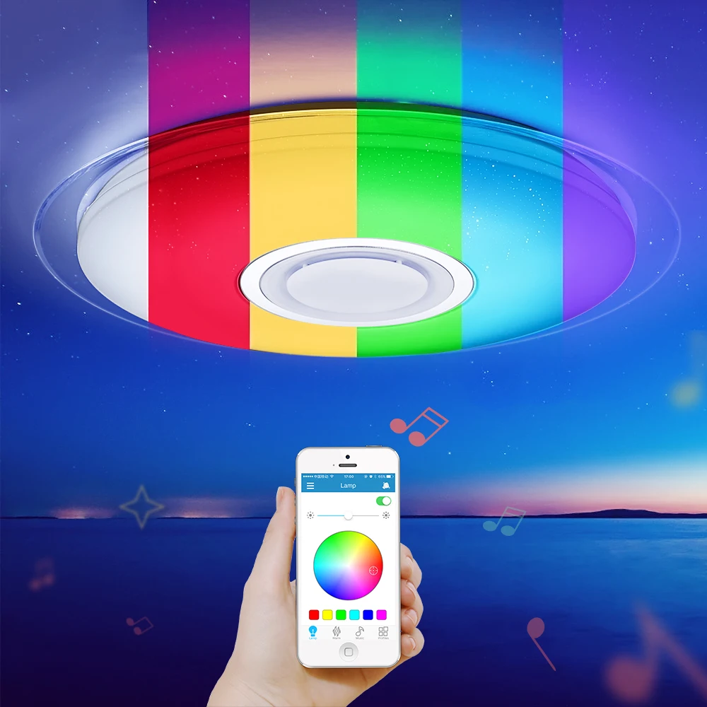 Modern LED ceiling Lights RGB Dimmable 25W 36W 52W APP Remote control Bluetooth Music light foyer bedroom Smart ceiling lamp Modern LED ceiling Lights RGB Dimmable 25W 36W 52W APP Remote control Bluetooth Music light foyer bedroom Smart ceiling lamp