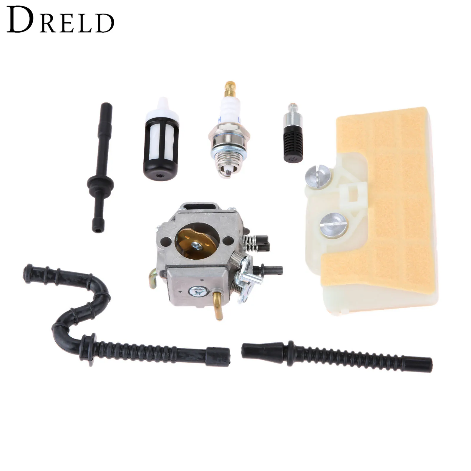 

DRELD Carburetor Carb with Air Filter Fuel Line Spark Plug Repower Kit for STIHL MS290 MS310 MS390 029 039 Chainsaw Garden Tools
