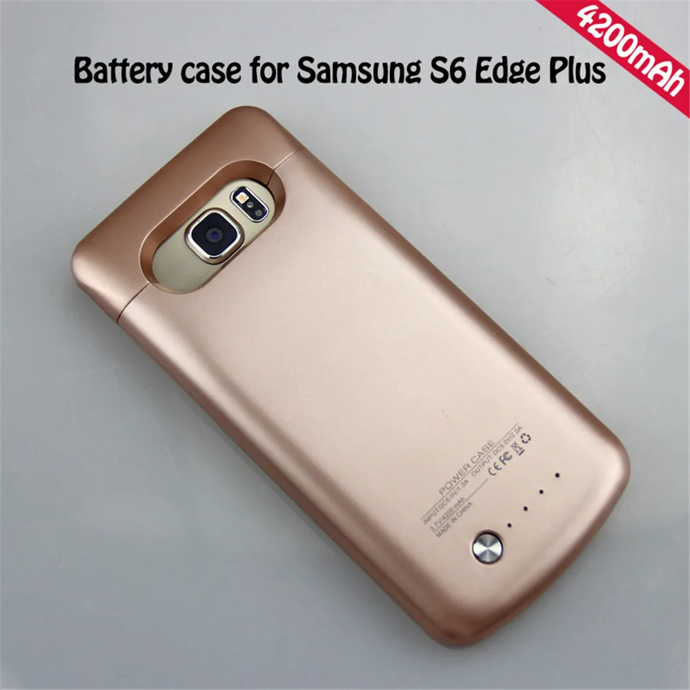 Luxmo 4200 mAH external battery case for Samsung S6 edge plus portable power bank cover rechargeable battery case129-8001 (8)