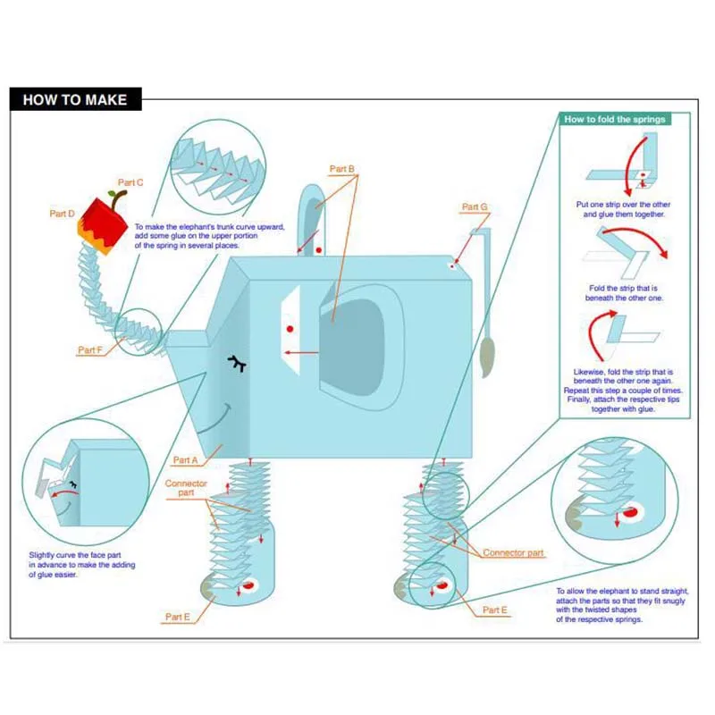 DIY домашнее украшение в виде животного бумага со слоном Развивающие головоломки бумажная модель для детского сада Детские принадлежности