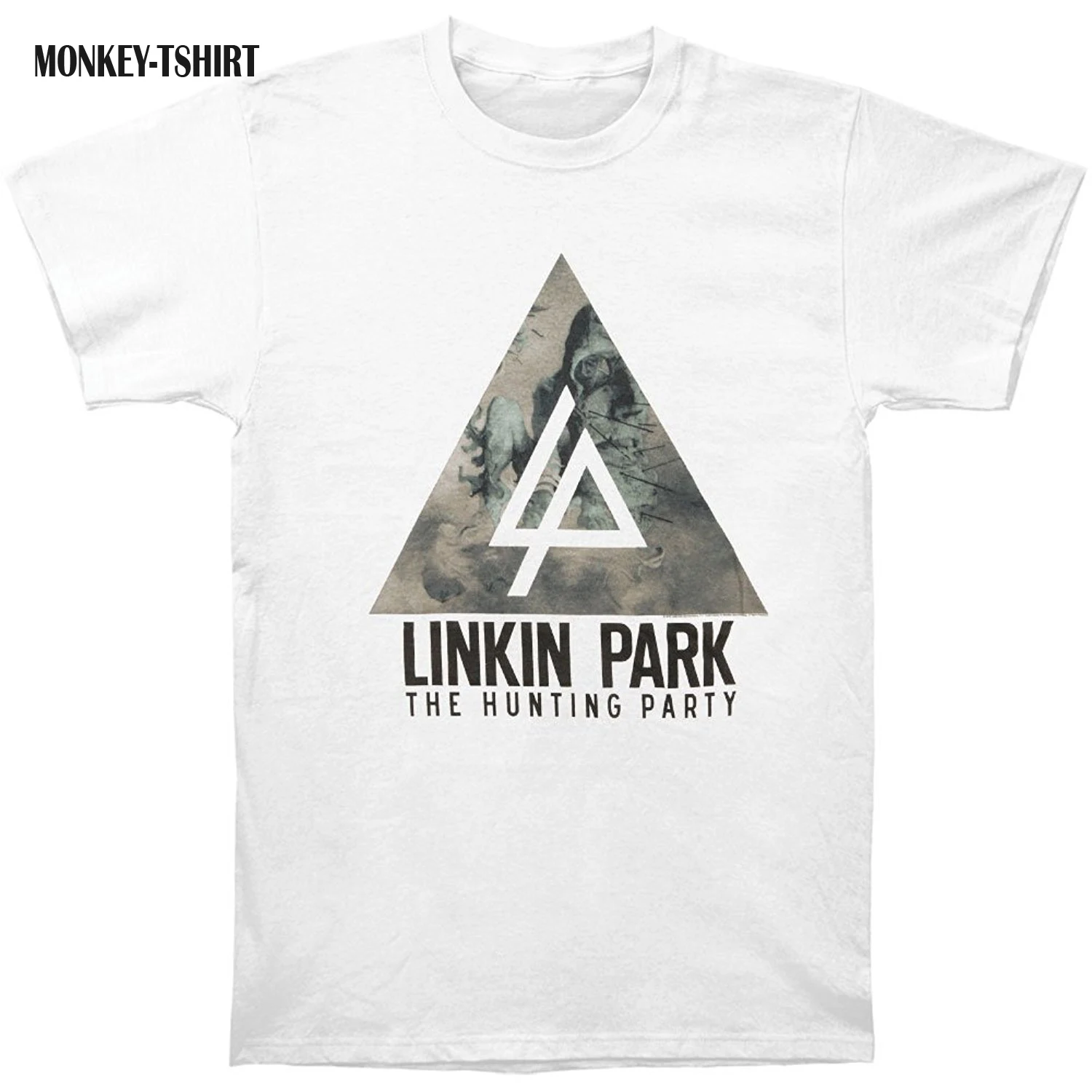 Linkin Park Men's Mark Mask Slim Fit T shirt Large Whitein TShirts from Men's Clothing on