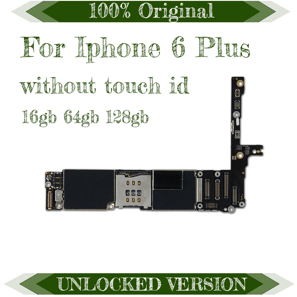 Бесплатный iCloud для iphone 6 plus, материнская плата с IOS, оригинальная разблокированная для iphone 6, 5,5 дюймов, с чипами, 16 ГБ/64 Гб/128 ГБ
