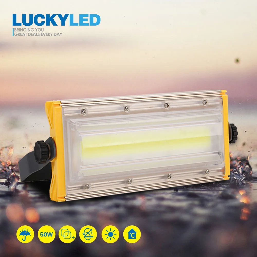 LUCKYLED Led Flood Light 50W 220V 240V Waterproof Ip65 Floodlights Led Reflector Outdoor Led Spotlight Garden Lighting