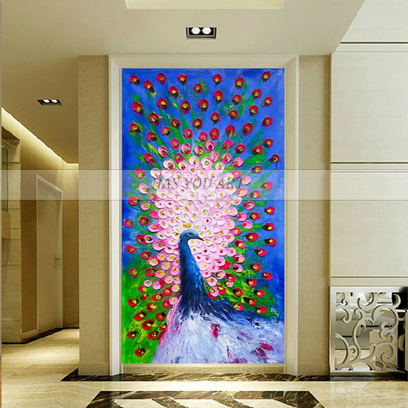 High-Skills-Artist-100-Super-Large-Size-Peacock-Oil-Painting-On-Canvas-Hand-Painted-Abstract-Peacock (2)
