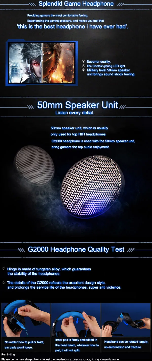 G2000 game earphone 6