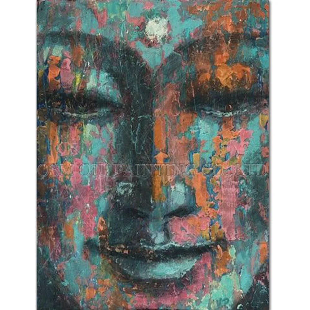 Artist Handmade High Quality Modern Colors Abstract Buddha Painting for