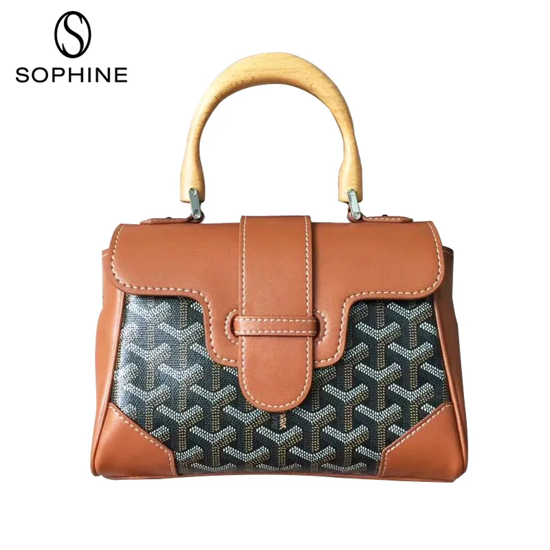 

Vintage women handbag shoulder bags fashion Top-handle bag genuine leather Saffiano famous brand style