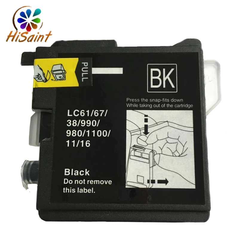 

Hisaint for Brother LC61 LC67 Compatible Ink Cartridge 1BK for DCP- j140w / 145c / 165C / 185C / 195C / 197c / 365cn