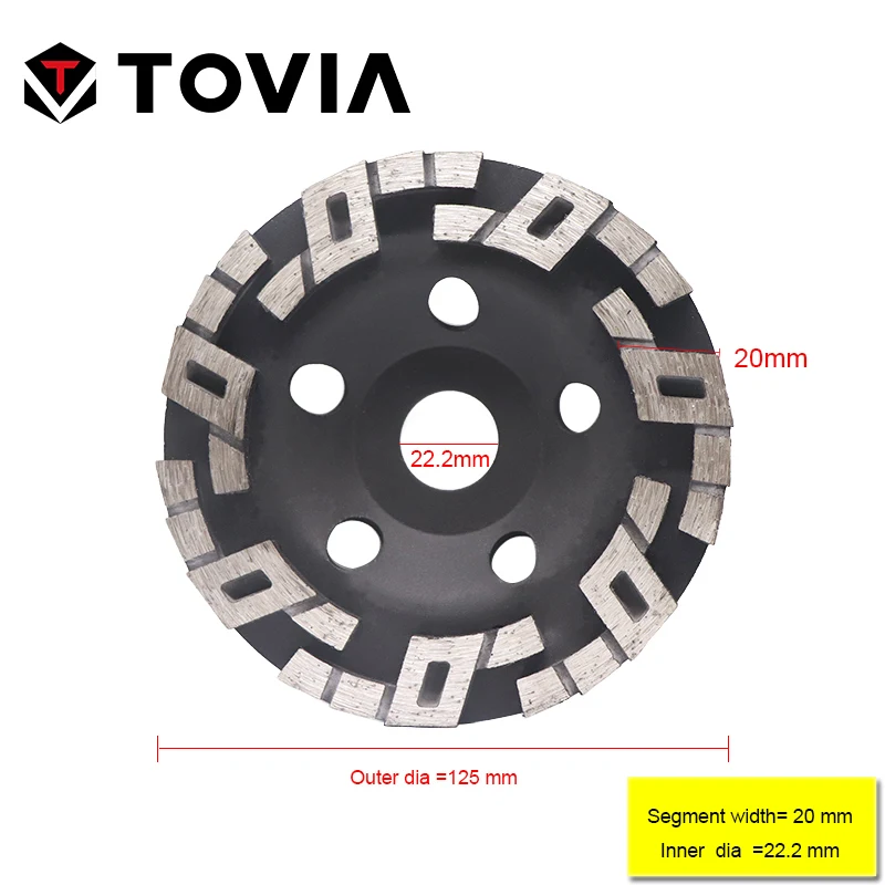 Beste TOVIA 125mm Diamant Slijpschijf Polijsten Steen Slijpen Wielen Voor Haakse Slijper Steen Graniet Marmer Polish Disc