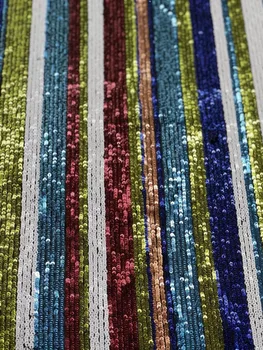 

5yards/lot Gorgeous African lace fabric embroidered tulle mesh lace fabric Yaking-91406 with sequins for wedding dress