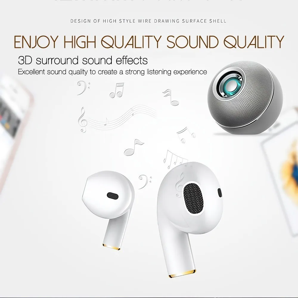 

Mini Bluetooth Sport Headphones Stereo Single Ear Wireless Earphones With Microphone Hifi Headset In Ear Earbuds For Exercising