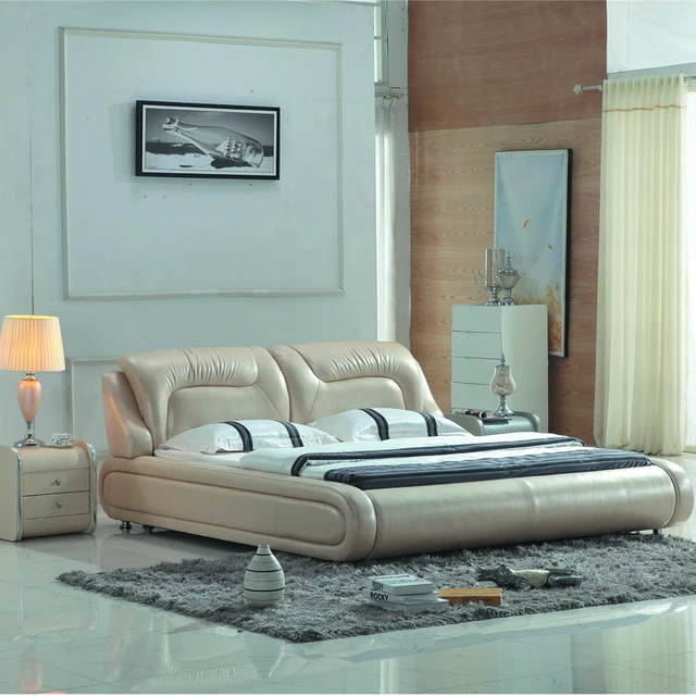 Modern Italian style leather bed set -in Bedroom Sets from ...