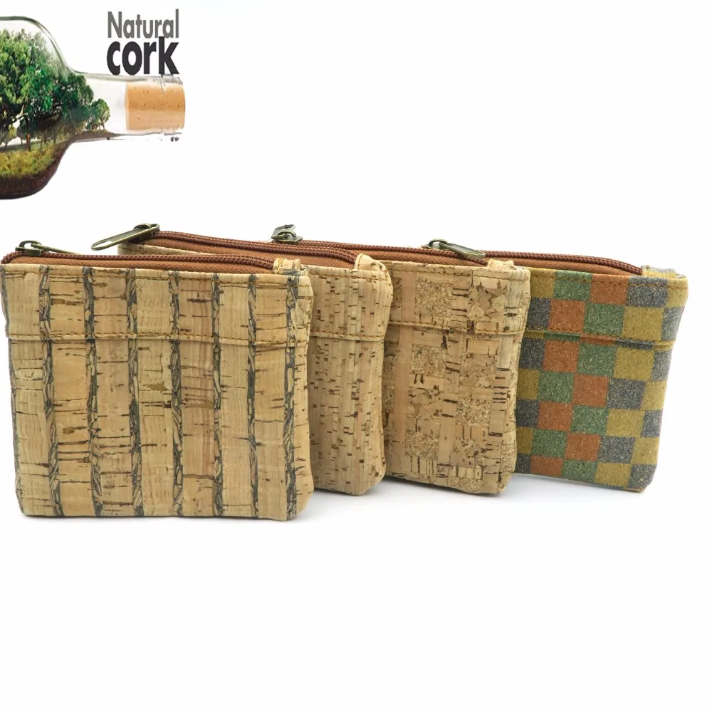 

Natural cork handmade coin purse coin bag vegan cork women wallet Wooden vintage BAG-138 from Portugal