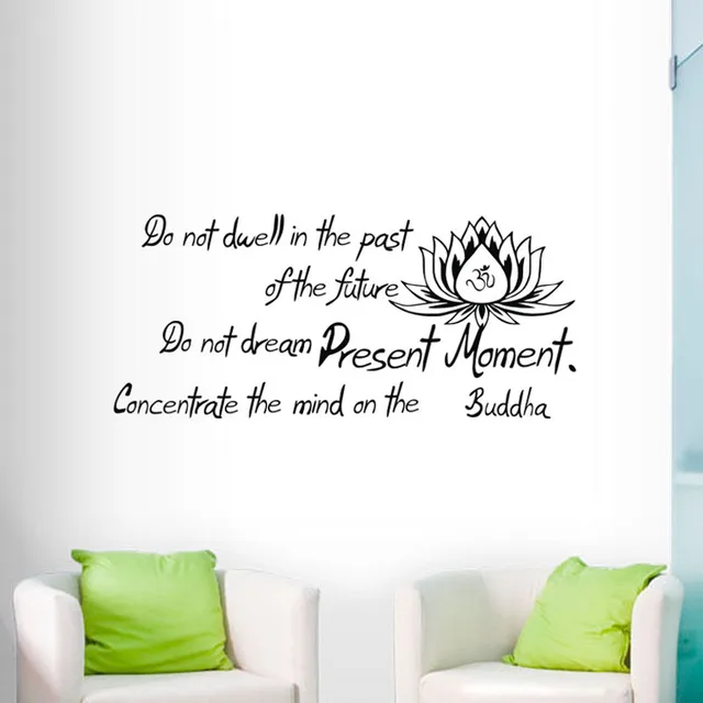 Nicht Wohnen In Der Vergangenheit Wandaufkleber Buddha Sprüche OM