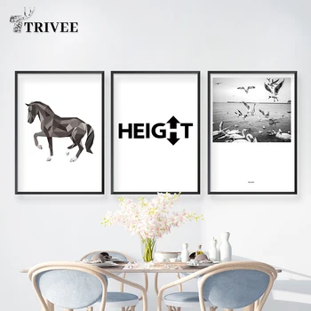 

Modern Prints Canvas Painting Geometric Horse Posters Wall Art Decoration For Living Room Bedroom Bathroom Decorative Home Decor
