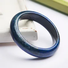 Подлинная голубой природный драгоценный камень лазурит Мода Кристалл Женщина Браслет внутренний Диаметр 53 мм