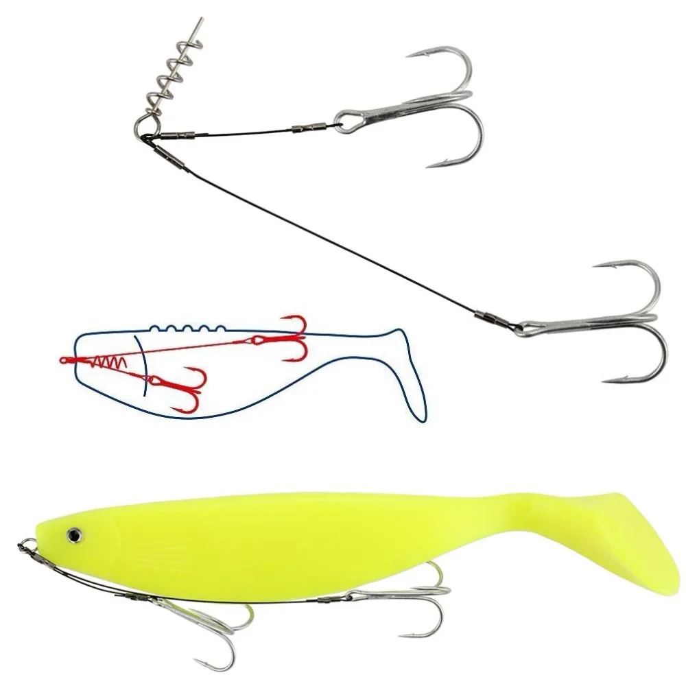 Spinpoler New Fishing Pike Rig Shot Rig Hook With Extra Sharp