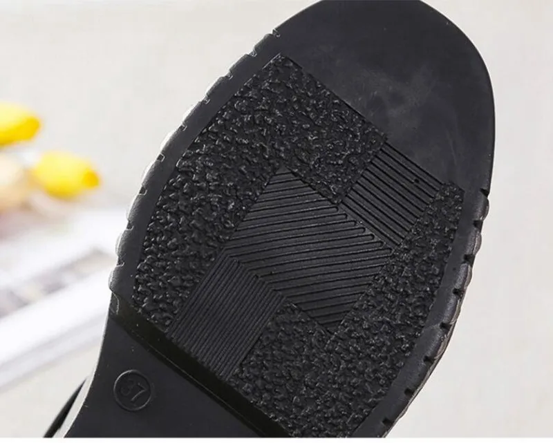 COOTELILI Fashion Zipper Boots Women Shoes Woman Ankle Boots For Women 4cm Heel Winter Autumn Rubber Boots Women 35-40 (7)