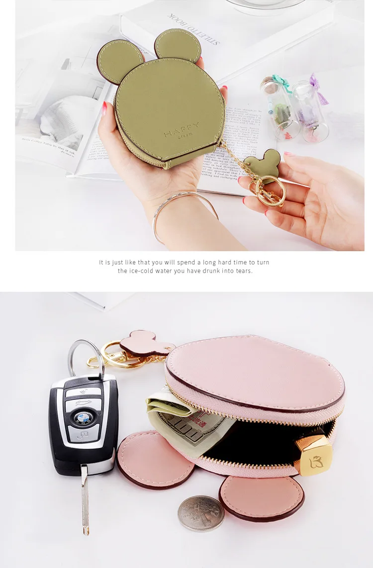 Женский кошелек для монет корейский мини милый студенческий мягкий кошелек с подвеской для монет