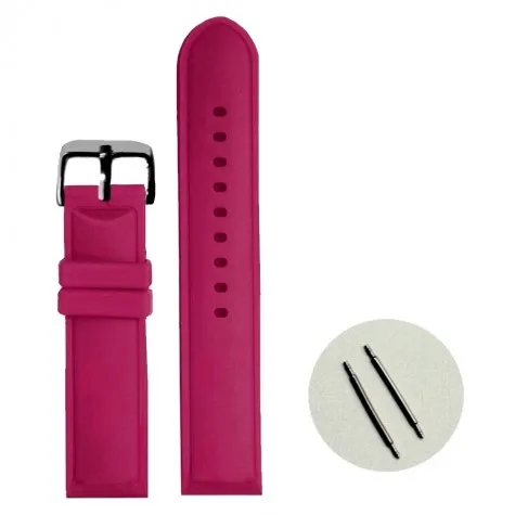 20mm Violet Red Color Silicone Jelly Rubber Ladies Watch Band Straps WB1087T20JB