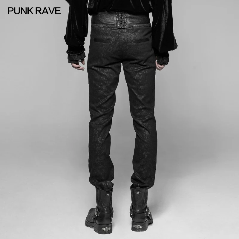 Панк рейв мужские брюки рок Флор Готический стиль дворец ретро облегающие мужские Брюки Сценические брюки мужские длинные брюки