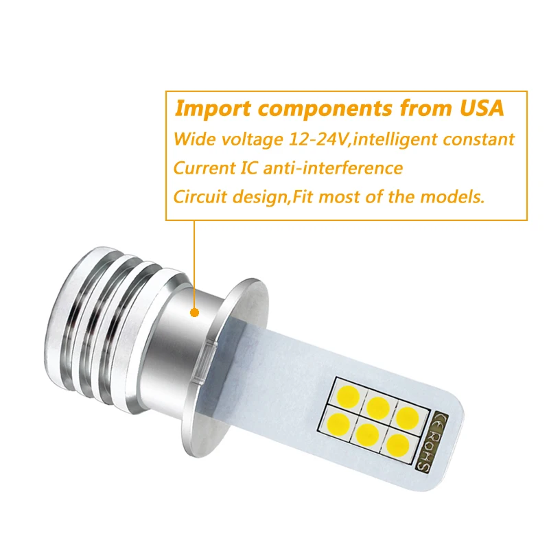 2x H3 светодиодный противотуманный фонарь лампа 3030 12SMD авто двигатель грузовика вождения DRL светодиодный лампы 12V 24V для автомобилей Белый 12 Вт стайлинга автомобилей