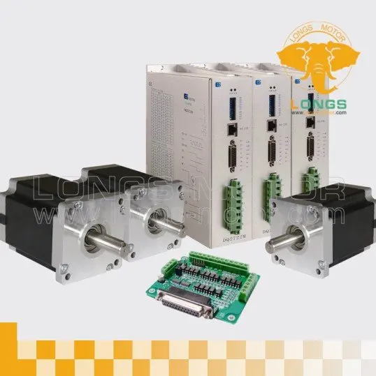 

3Axis Nema 42 Stepper Motor 4120oz-in stepper motor driver DM2722A,controller DB25 CNC Router &Mill-- Longs Motor