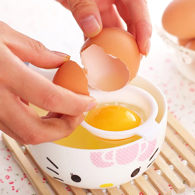 

1PC plastic egg divider egg yolk separator safe and practical manual egg divider cooking gadgets kitchen accessories