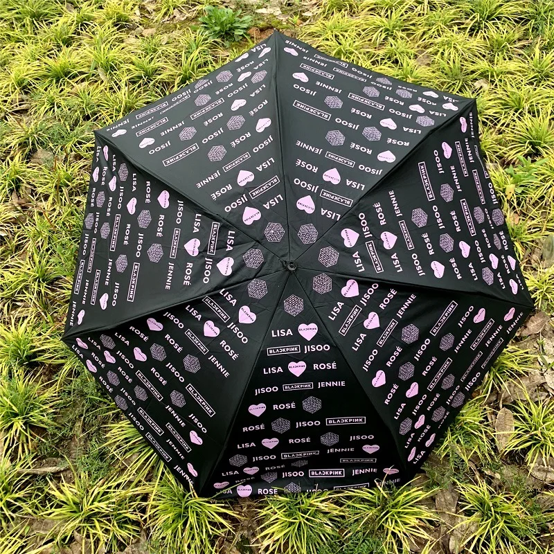 

Kpop Umbrella BLACKPINK Members Names Printed Anti-UV Sun Umbrella