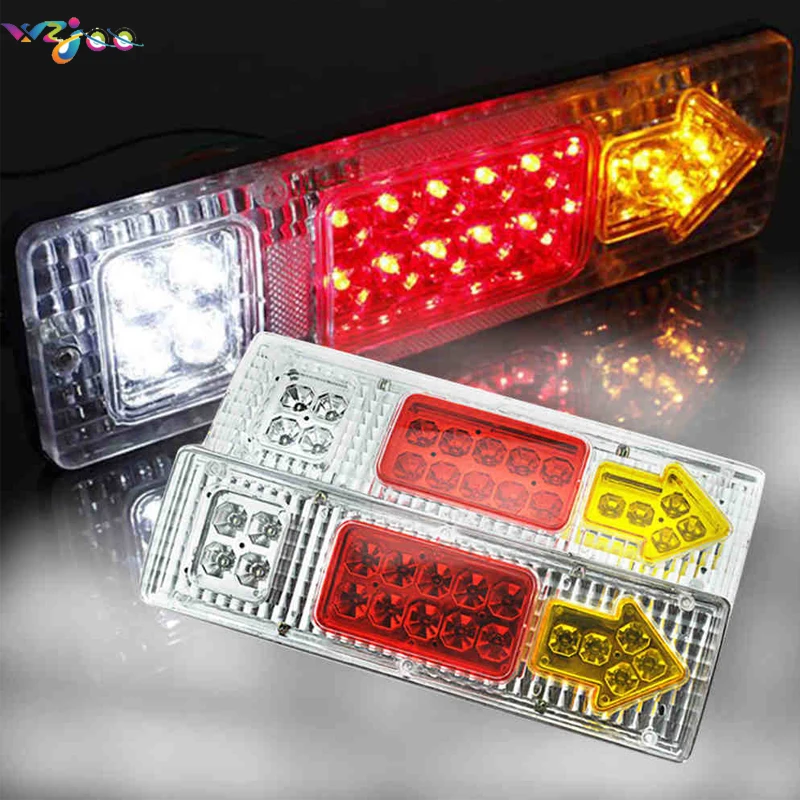 

10pcs 12V 24 Truck LED Rear Tail Lights 19LED With arrow 5 Functions Super Bright Car External Lights for Trailer Truck Caravan