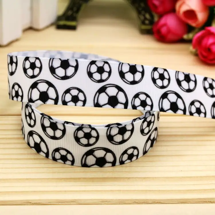 

7/8 дюймовая футбольная печатная корсажная лента, головной убор, украшение для рукоделия, оптовая продажа OEM 22 мм P5637