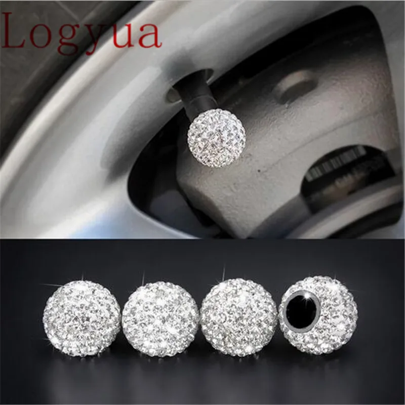 Lot de 4 Bouchons de Valve Couronne Silver Universel Pneus Auto Moto Vélo