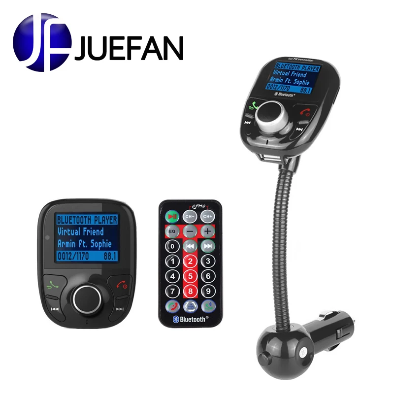 Bluetooth Handsfree FM Transmitter Car Kit MP3 Music Player Radio Adapter with Remote Control For iPhone Samsung LG Smartphone