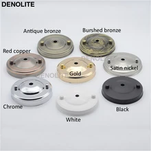 Dia110mm железная потолочная основа белая/черная/хром/золото/розовое золото/бронза/красная медная потолочная БАЛДАХИНА DIY освещение Fittingss