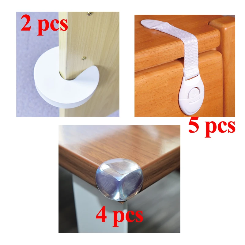 11 Pcs/lot baby safety drawer lock door stopper and PVC clear corner protector combination Baby protection stopper holder lock 11 Pcs/lot baby safety drawer lock door stopper and PVC clear corner protector combination Baby protection stopper holder lock