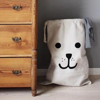 

Large Size Rabbit Small Ears Cartoon Storage Bags Kids Baby Toys Mini Organizer Bags Simple Home Decoration Bag