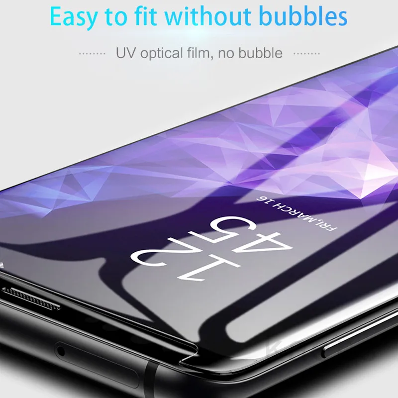 

2019 3D UV Glue Screen Protector For Sony Xperia 1 10 10 Plus XZ3 XZ1 Tempered Glass Full Cover Ultraviolet Light