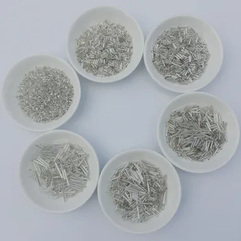

20g/Lot Silver Color Czech Glass Seedseads Spacer Tube Bugles beads For Jewelry Making Sewing Embroidery DIY Accessories