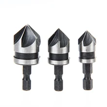3Pcs 1/4'' Hex Shank HSS 90 Degree Chamfer Cutter 12/16/19mm Countersink Drill Bits 3Pcs 1/4'' Hex Shank HSS 90 Degree Chamfer Cutter 12/16/19mm Countersink Drill Bits