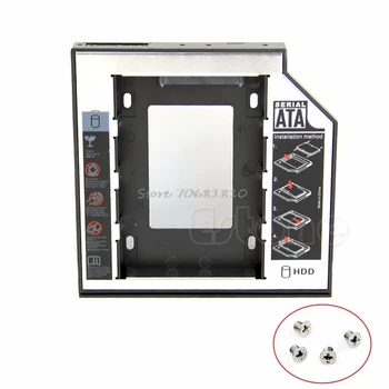 

Universal 12.7mm SATA 2nd SSD HDD Hard Drive Caddy for DVDROM CD Optical Bay Drop Shipping