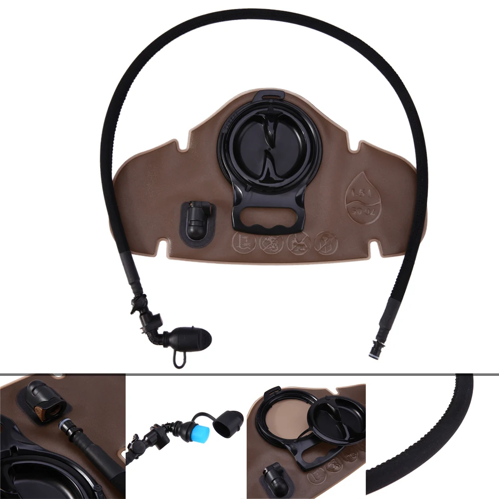 

1.5L Outdoor Water Bag with 100CM Pipe Cycling Drinking Water Carrier Waist Bag Hydration Silicone Nozzle Bite Valve Drink Bag
