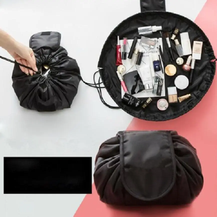 

Portable 1 pcs Cosmetic Toiletry Travel Drawstring Makeup Bag Holder Pouch Kits Set Classic Travel Bags Beauty Drop ship 1.10